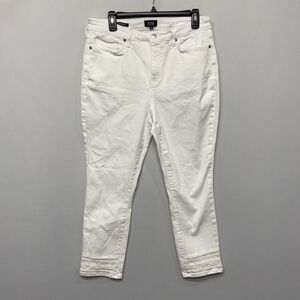 NYDJ Women Alina Legging Jeans Size 14 White Denim B326 -5